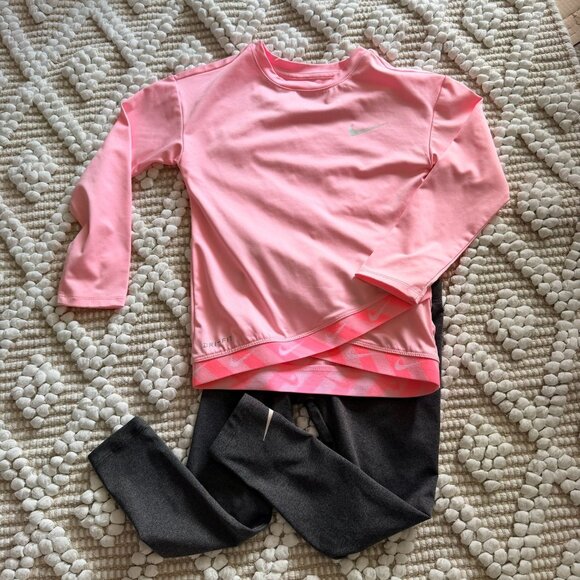 Bundle of Nike and Under Armour Matching Exercise Outfits Toddler Girl - Picture 2 of 9